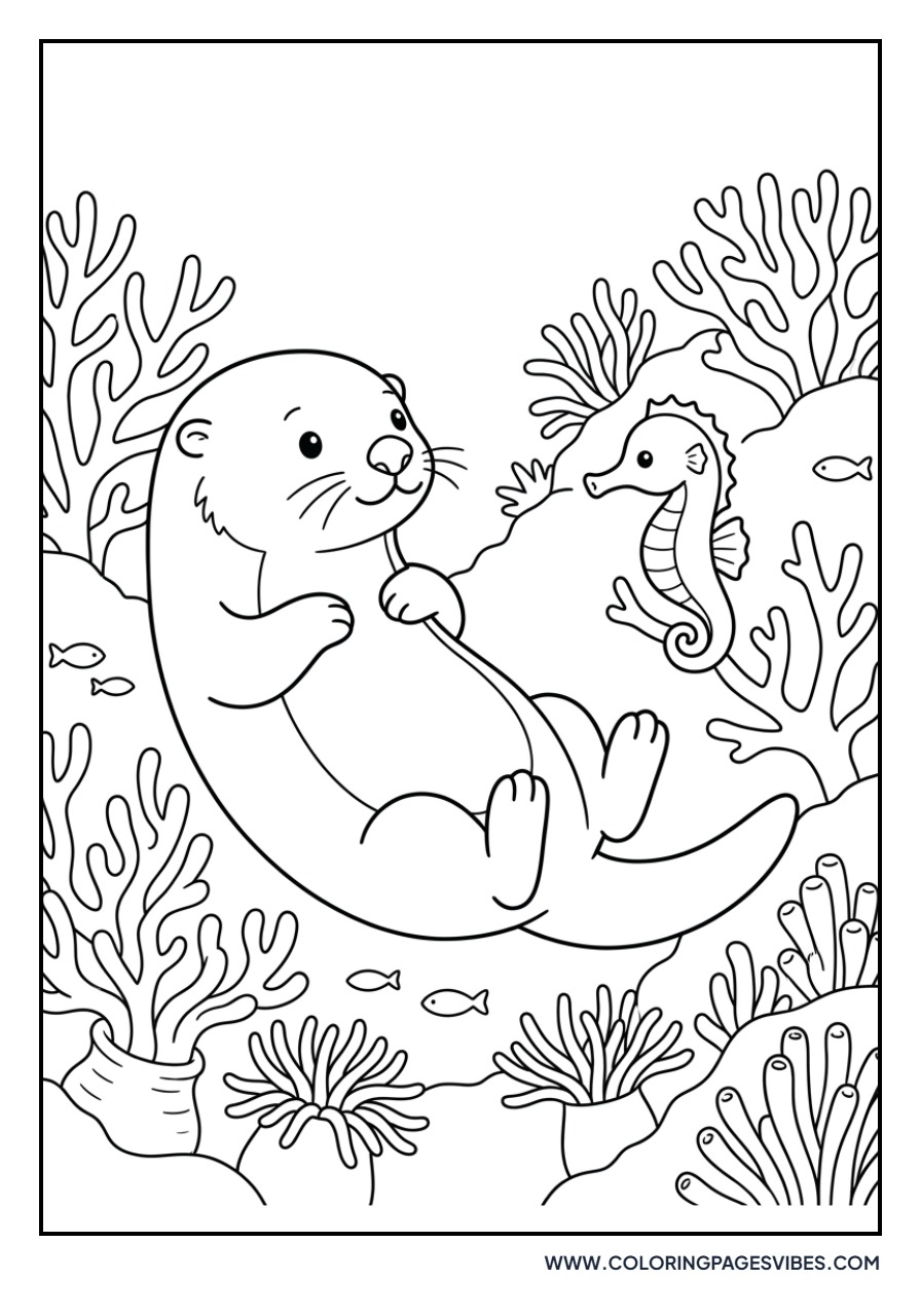 Otter and Seahorse Friend
