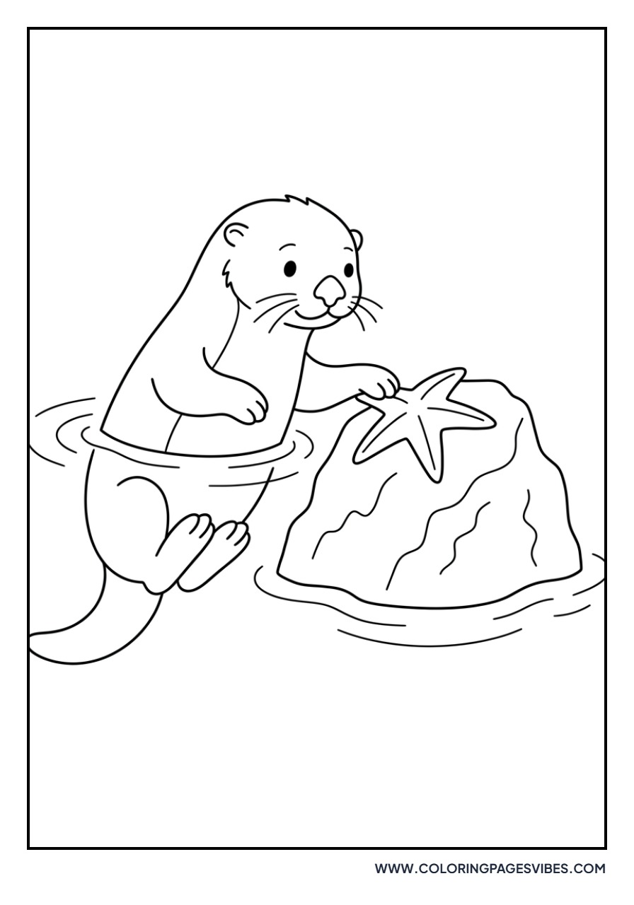 Otter and Starfish Friend