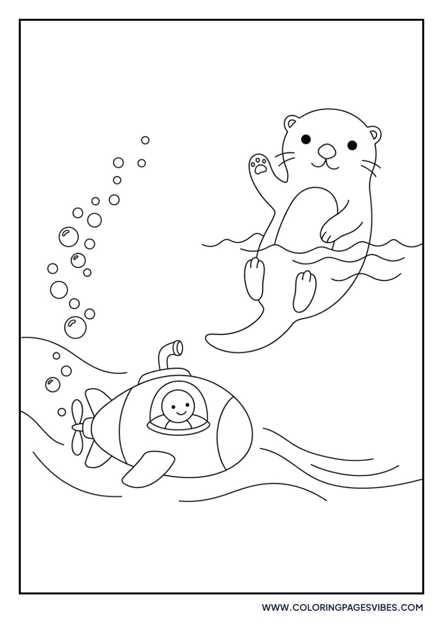 Otter and Submarine