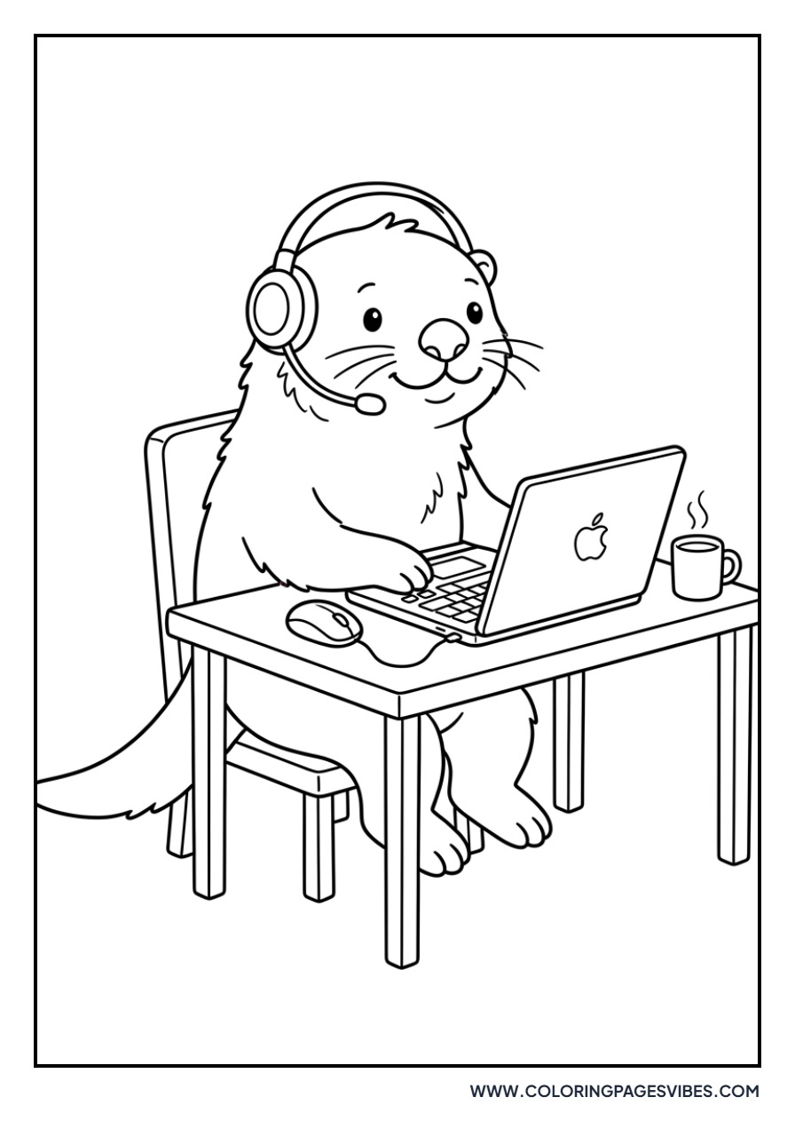 Otter at a Computer
