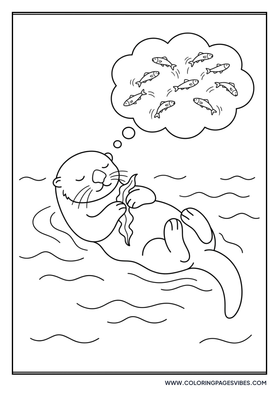 Otter Dreaming of Fish
