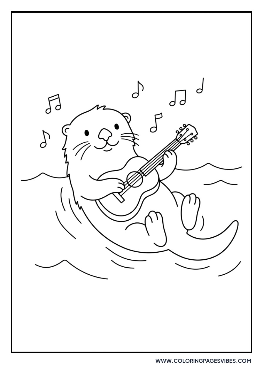 Otter Playing Guitar