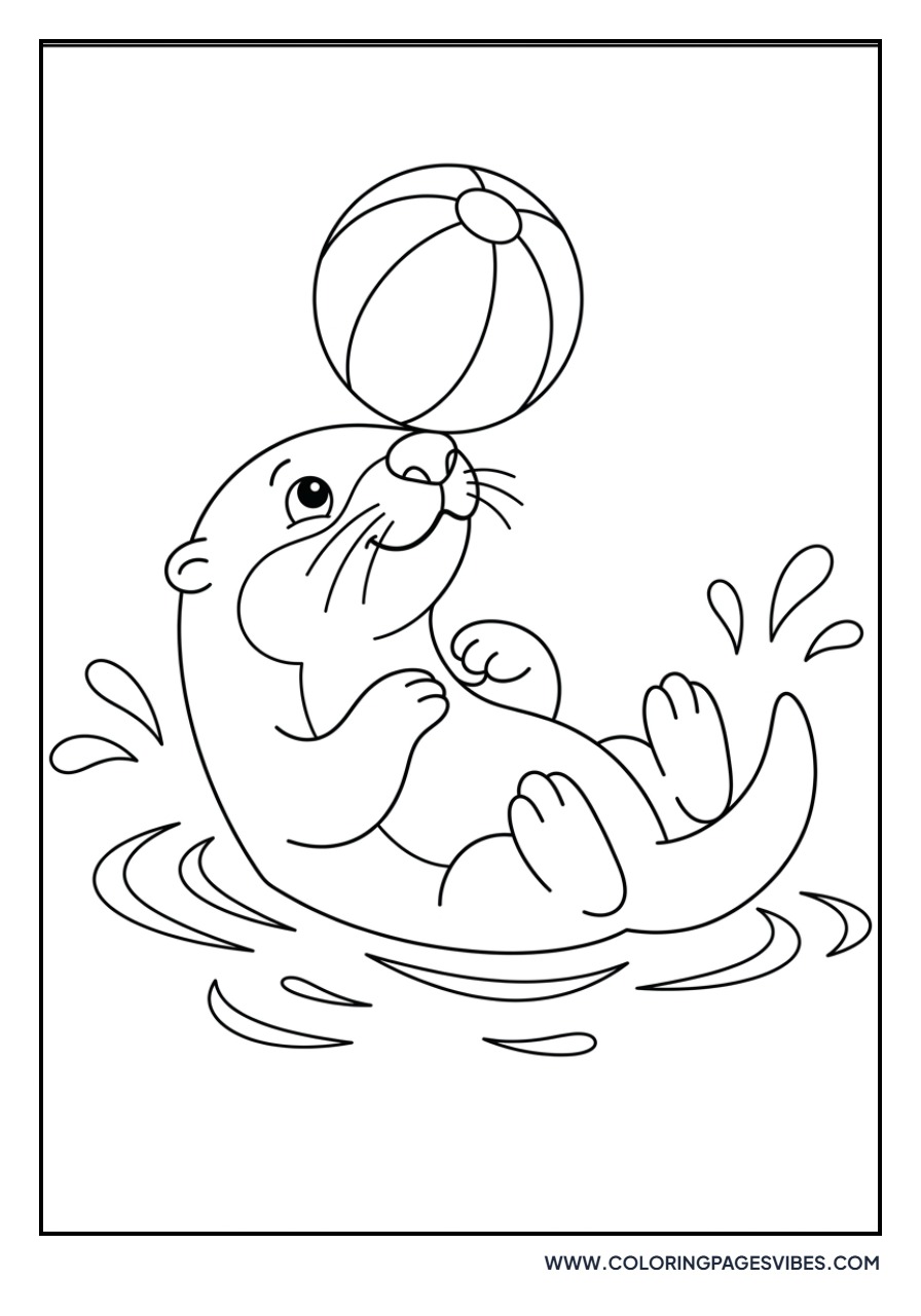 Otter Playing with Ball