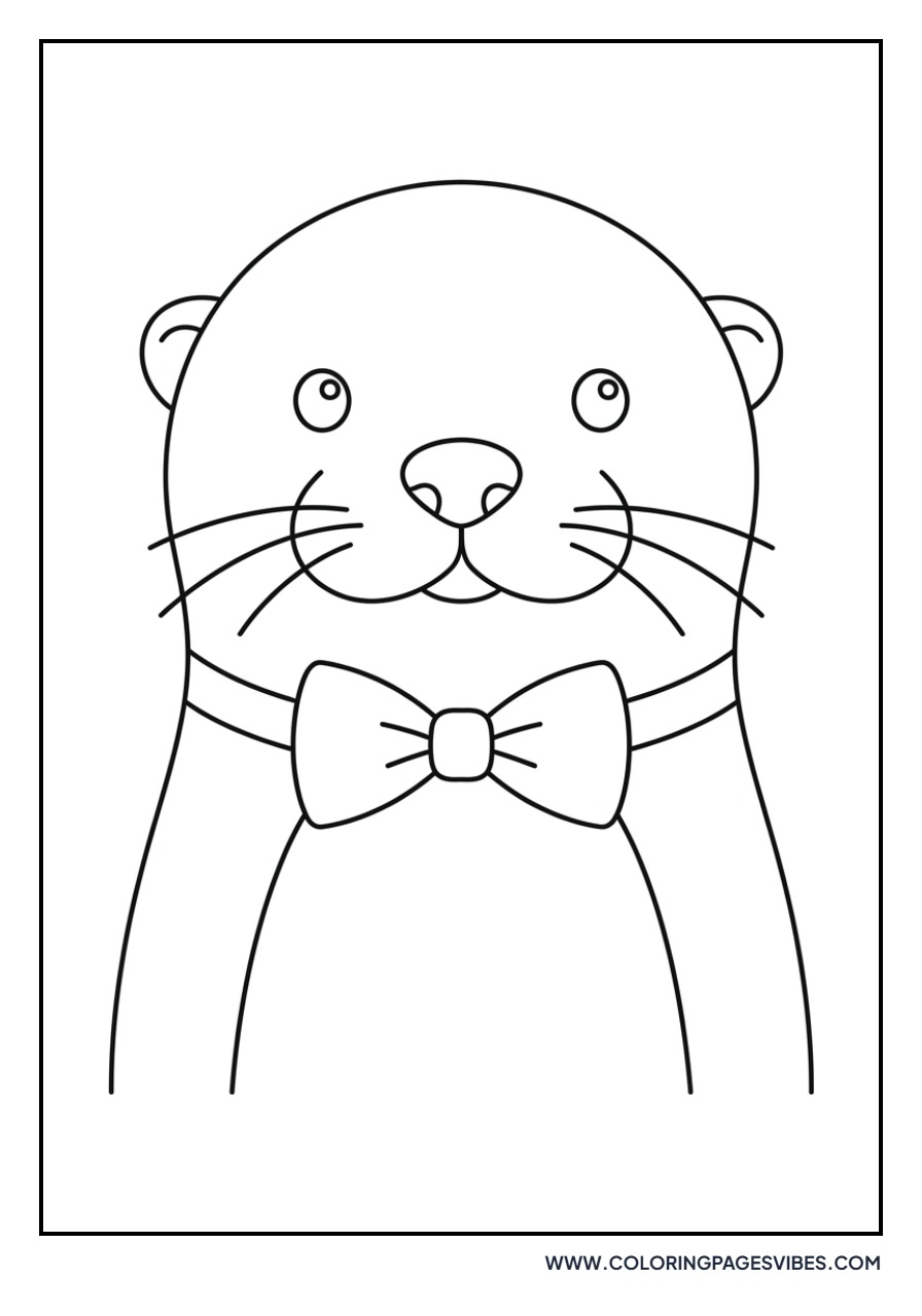 Otter Wearing a Bow Tie