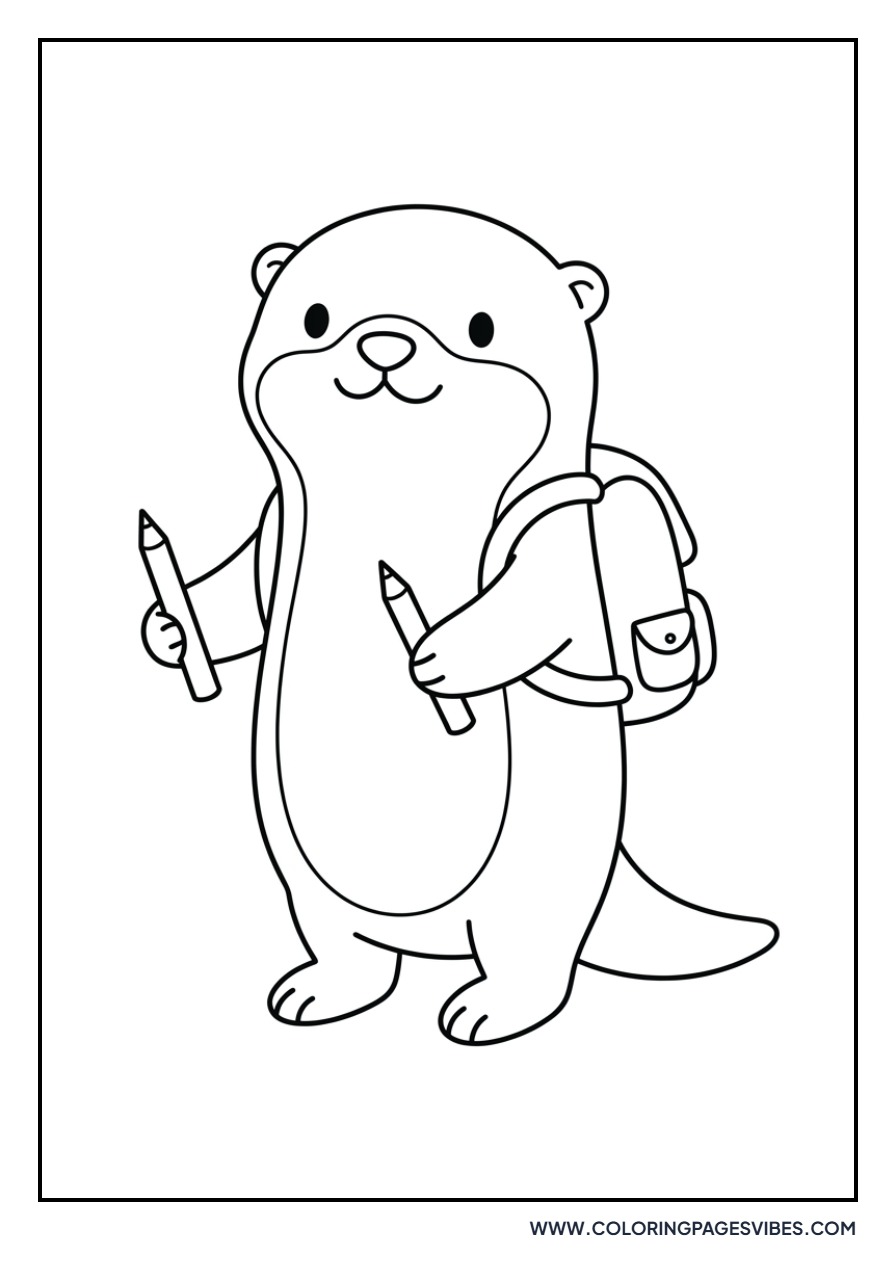 Otter with a Backpack