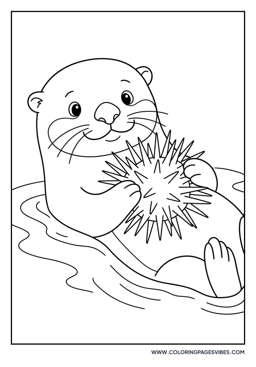 Otter with Sea Urchin