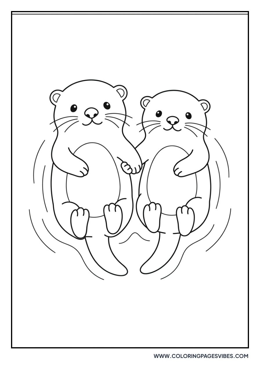 Otters Holding Hands