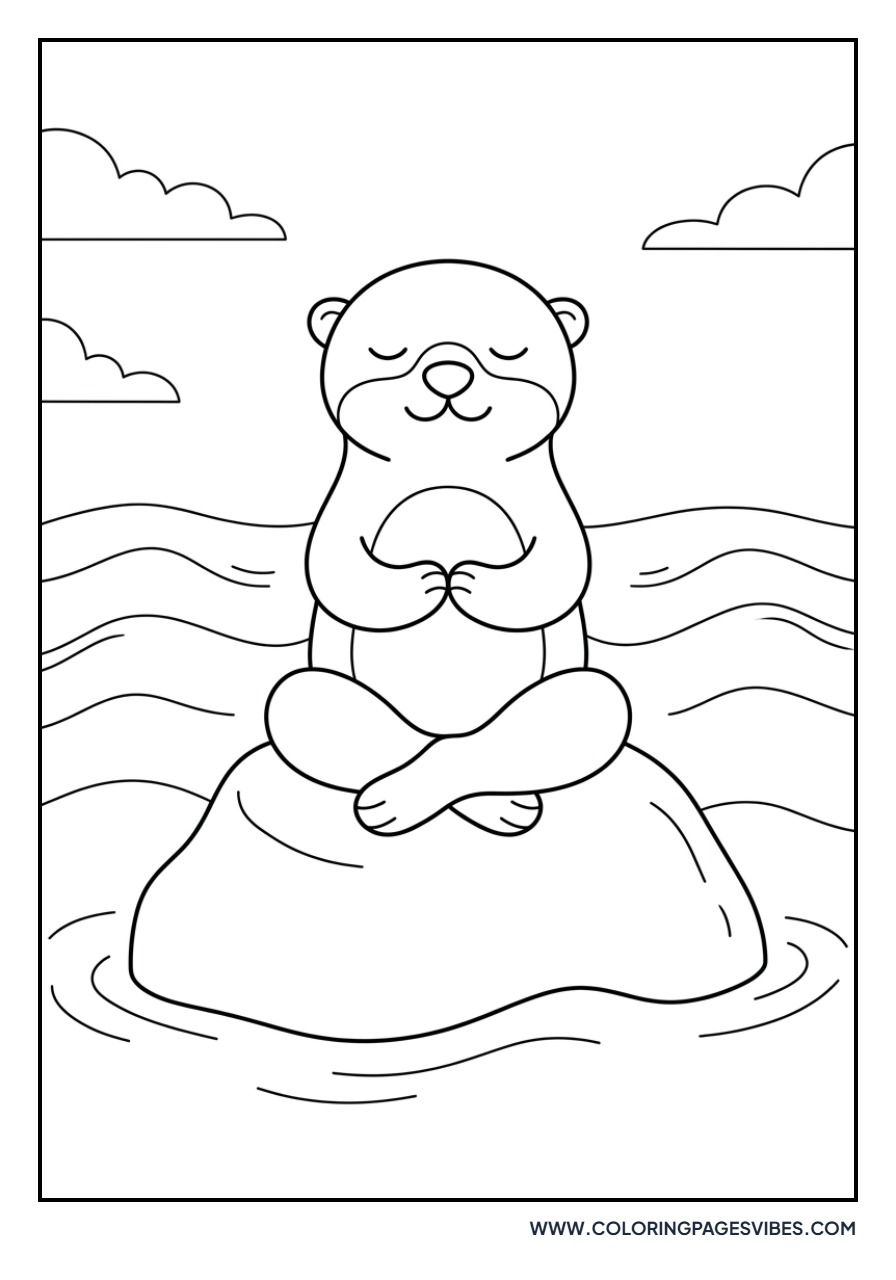 Zen Otter Meditating