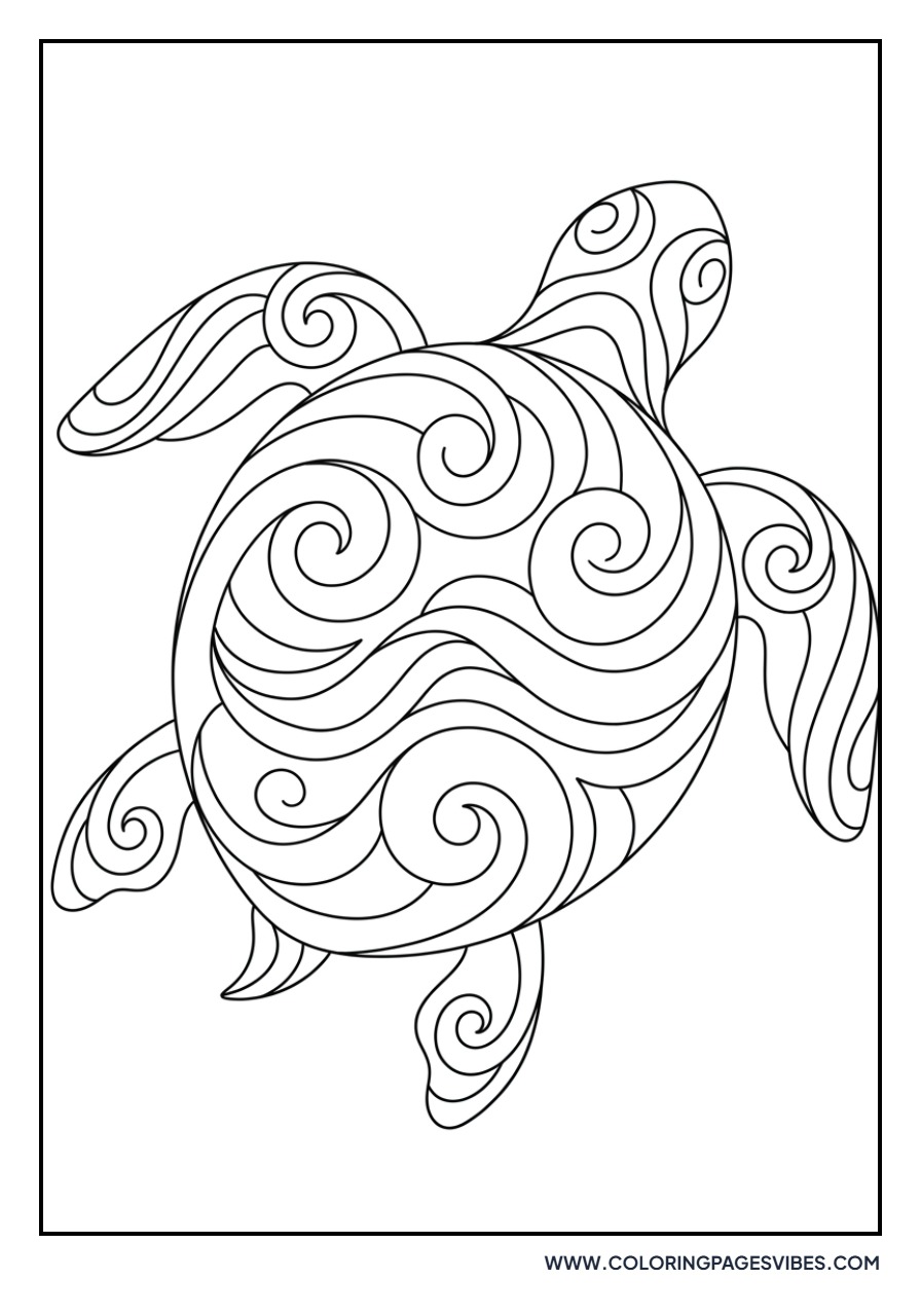Abstract Swirl Turtle