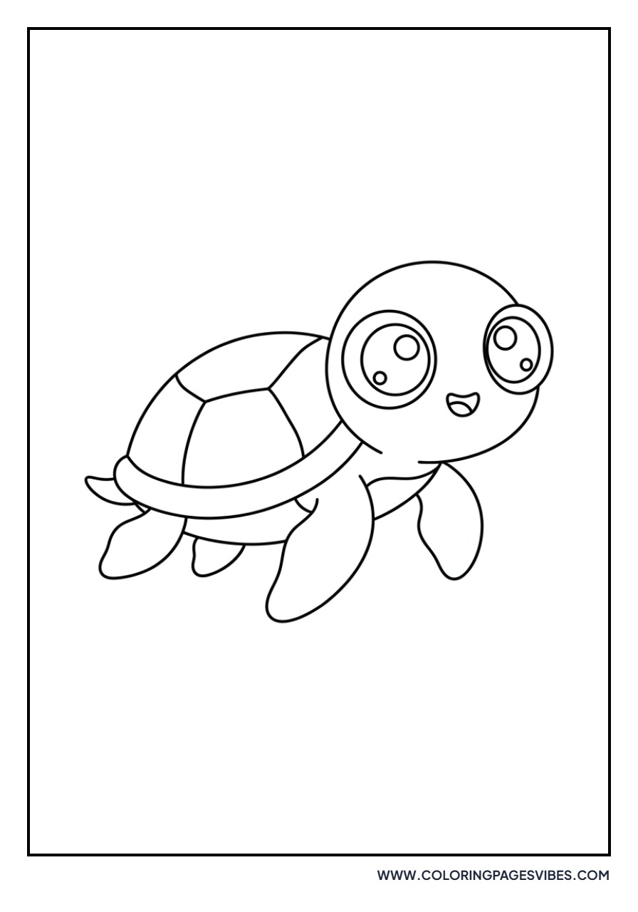 Kawaii Sea Turtle