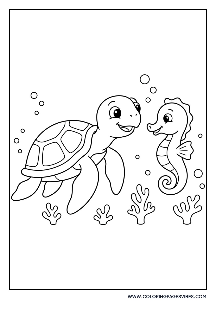 Turtle and Seahorse Friend