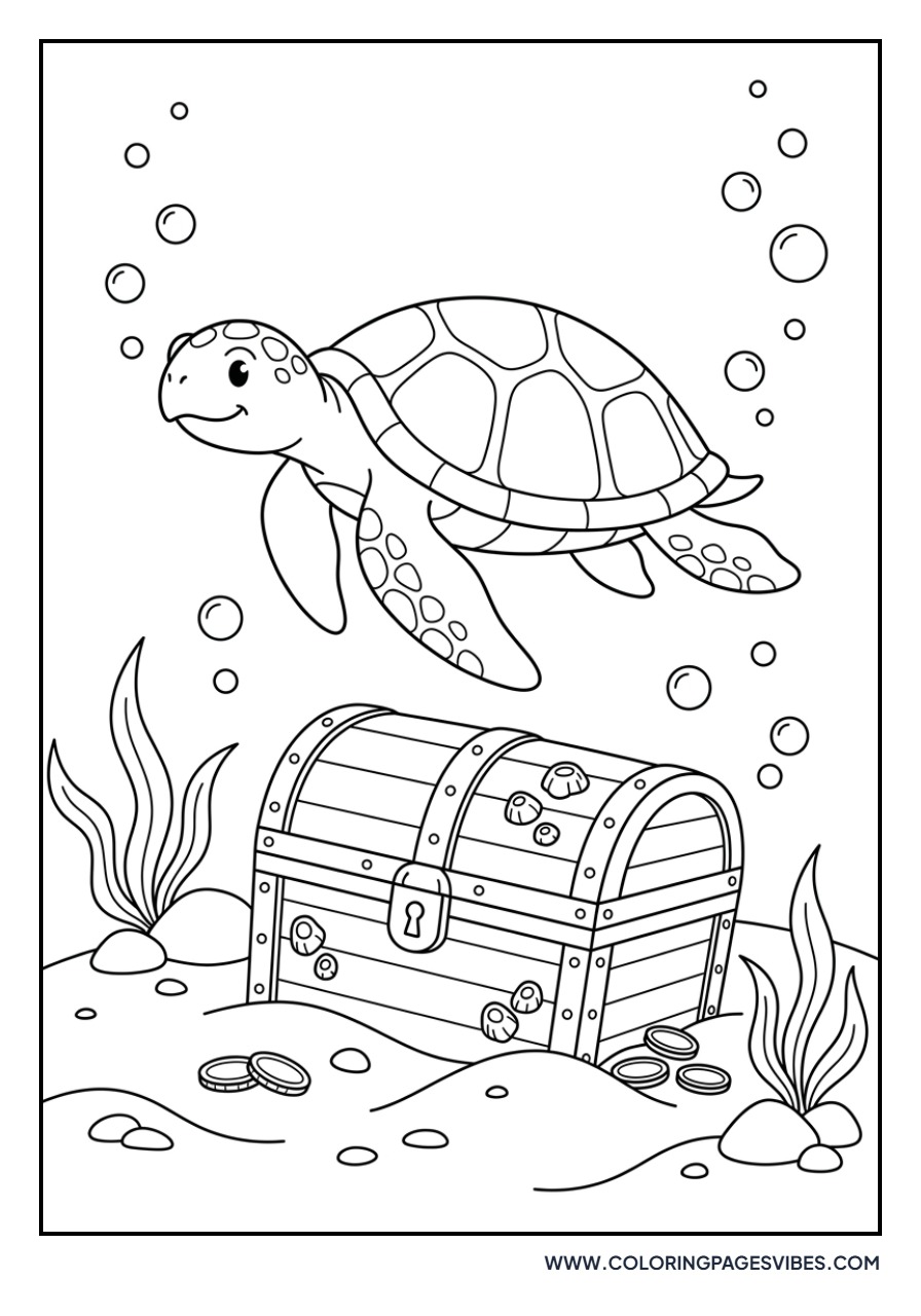 Turtle with Treasure Chest