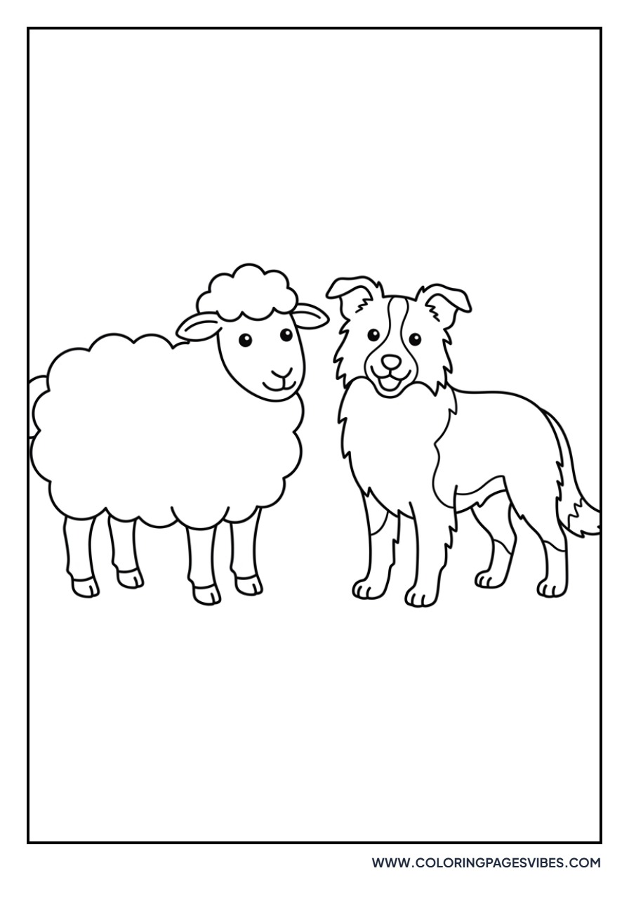 Sheep and Farm Dog