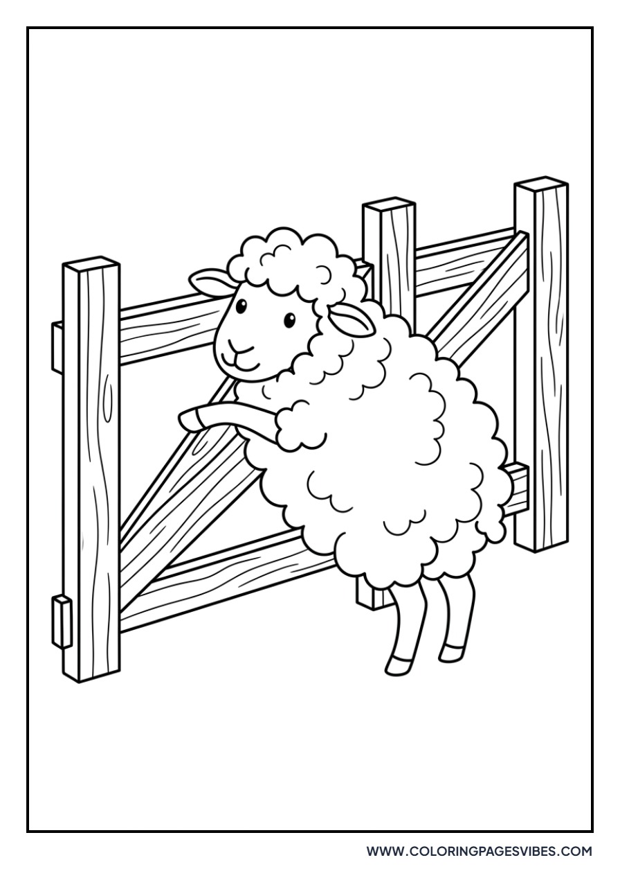 Sheep by the Fence