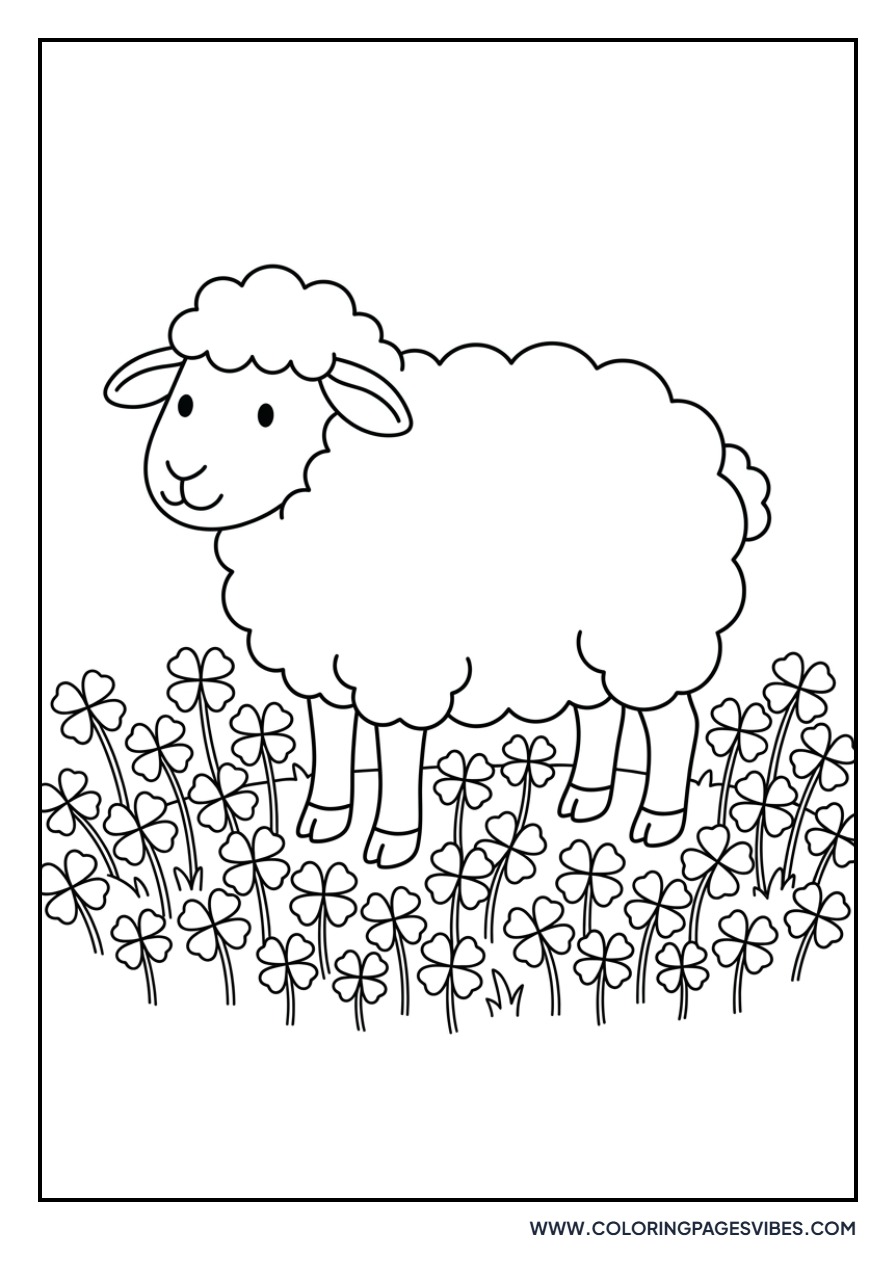 Sheep in a Clover Patch