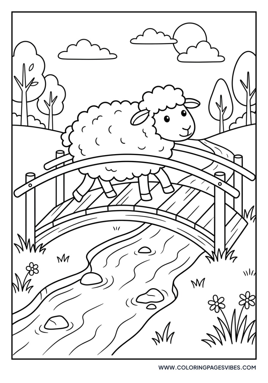 Sheep on a Bridge