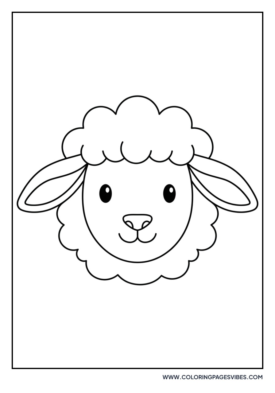 Smiling Sheep Face