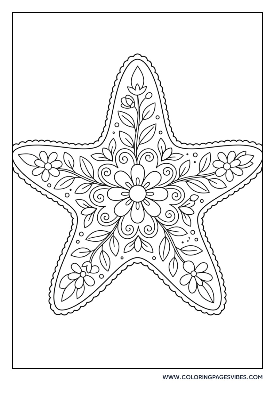 Floral Pattern Starfish