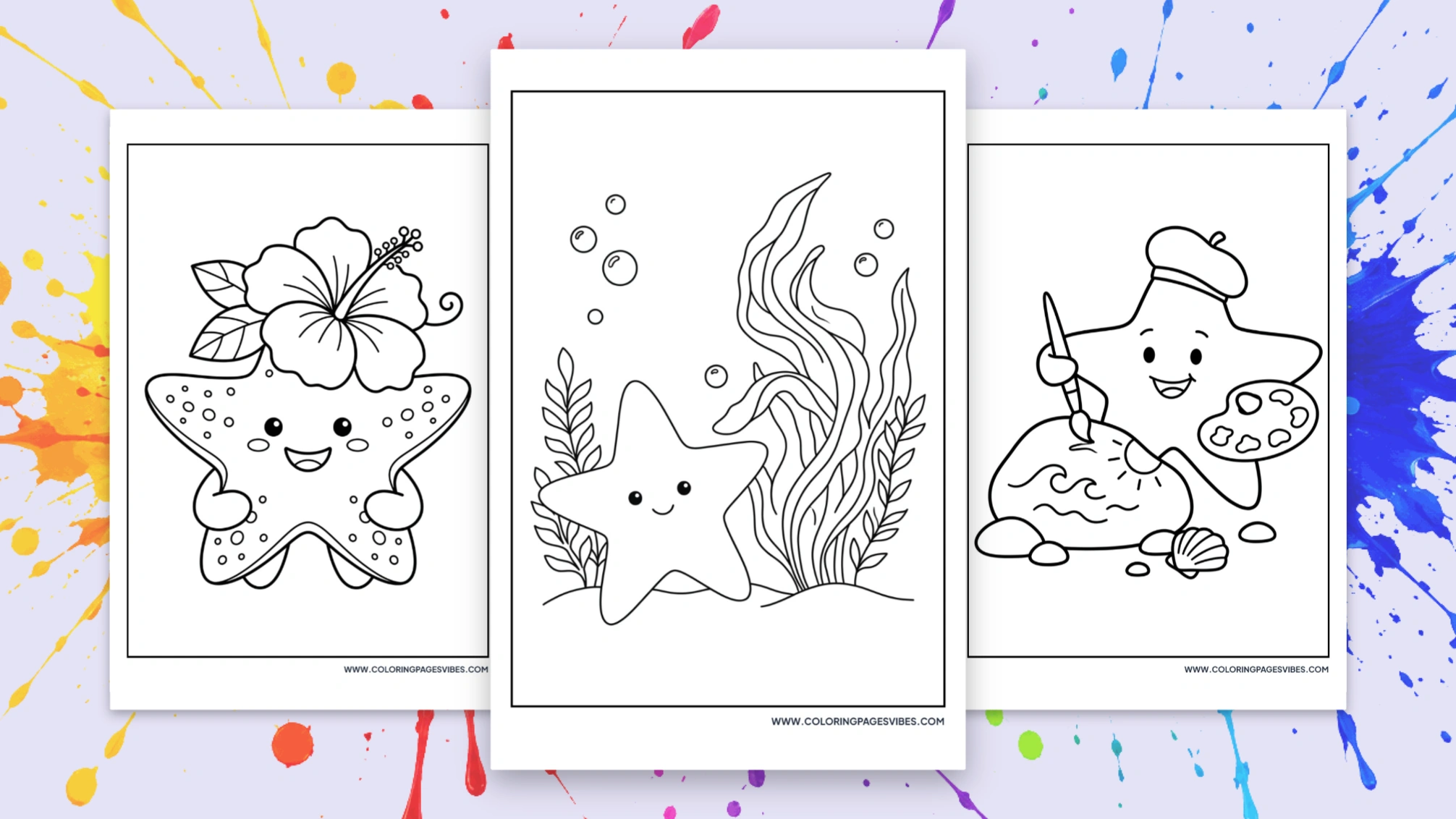 70+ Starfish Coloring Pages (Free Printable PDF)