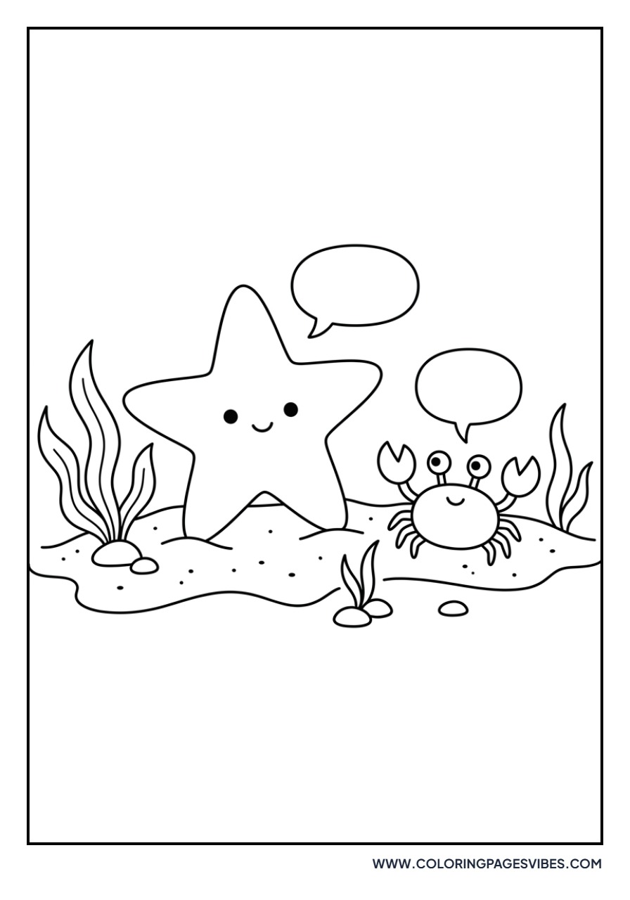 Starfish and Small Crab