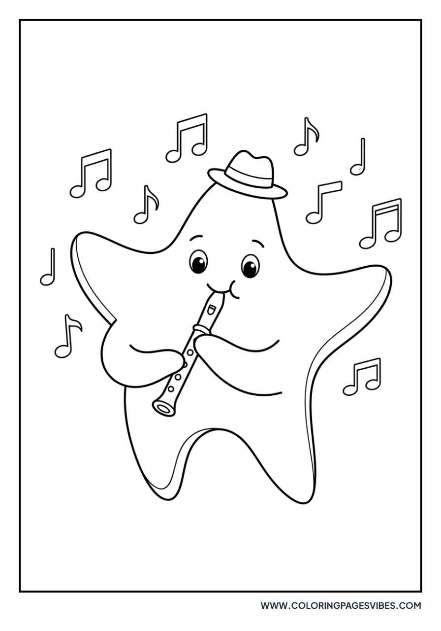 Starfish Playing the Flute