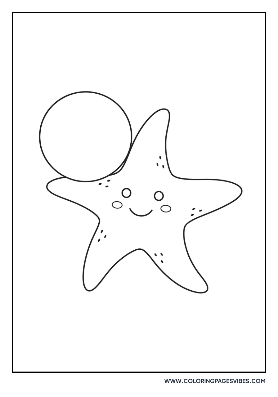 Starfish playing with a Pearl