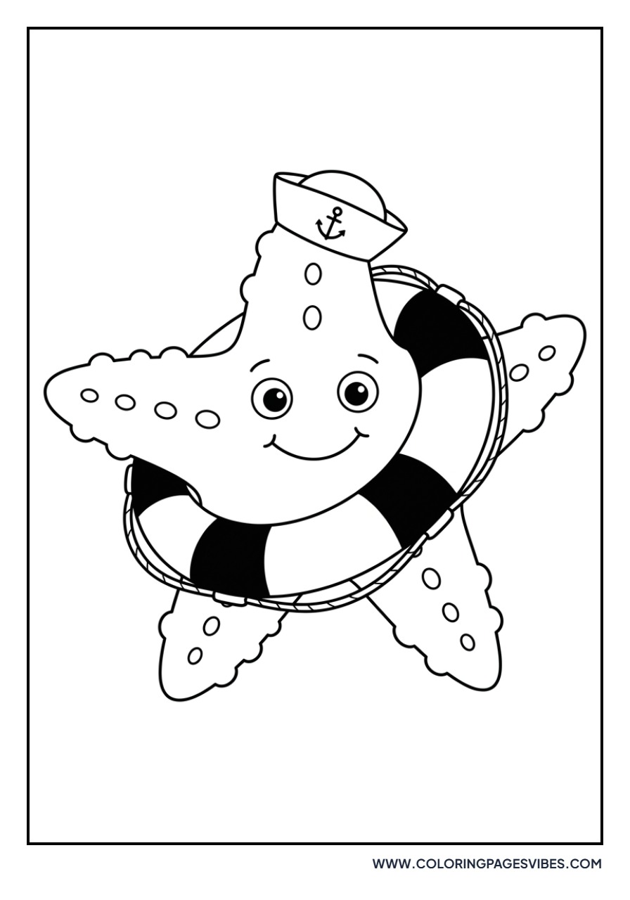 Starfish wearing a Life Buoy