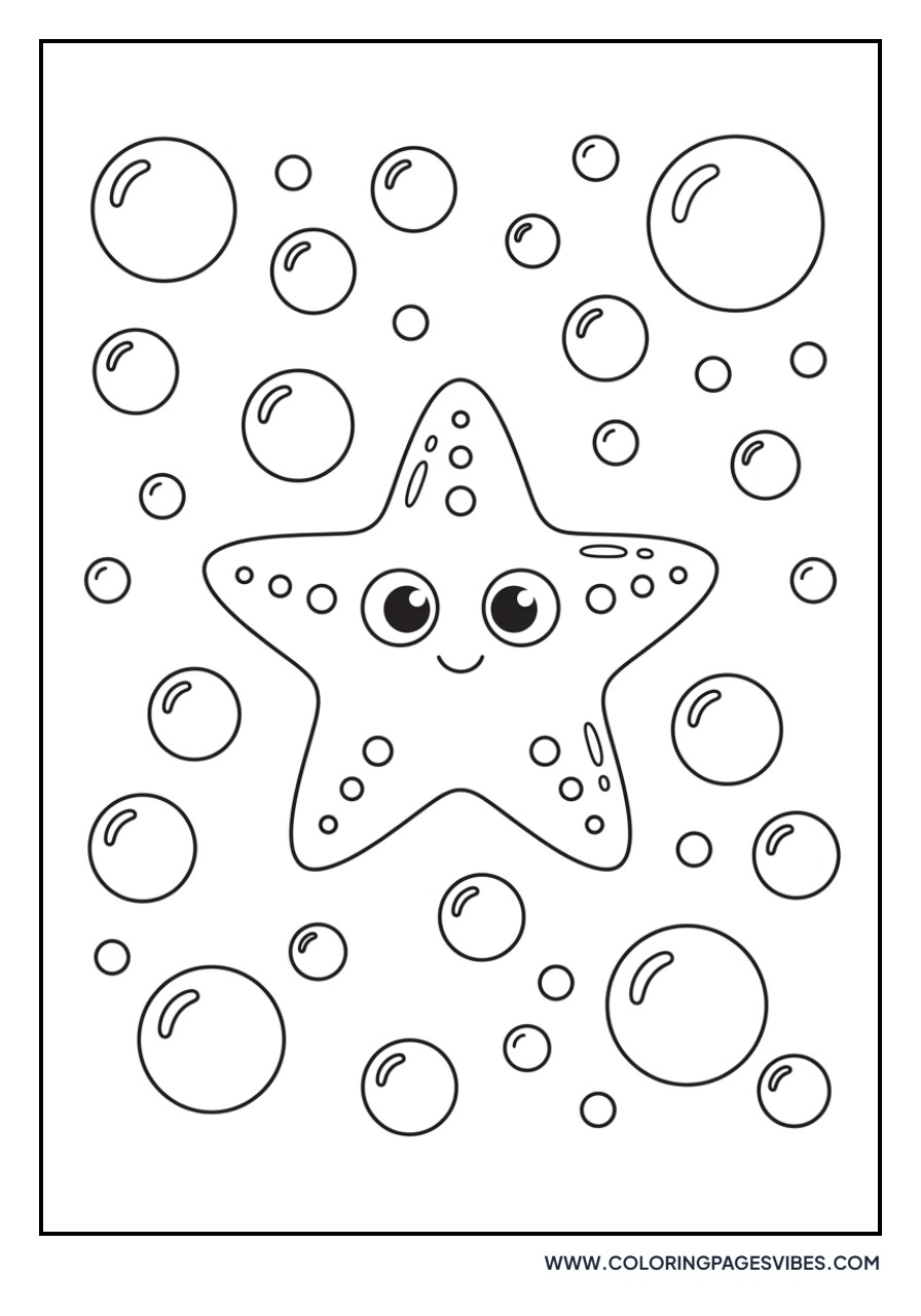 Starfish with Bubbles