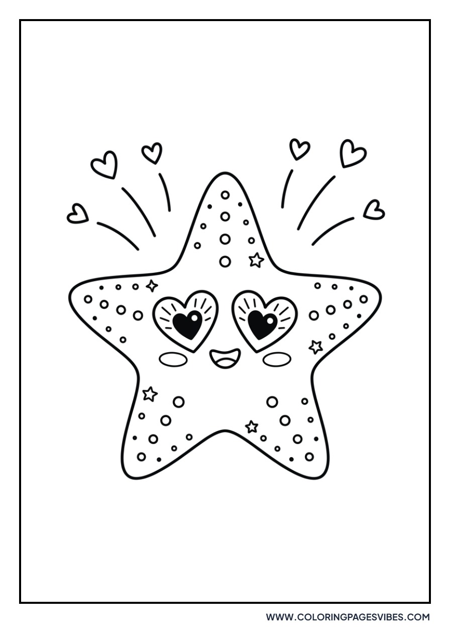 Starfish with Heart Eyes