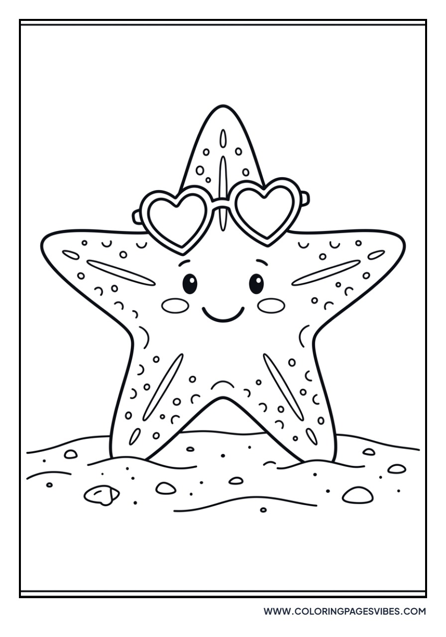 Starfish with Sunglasses
