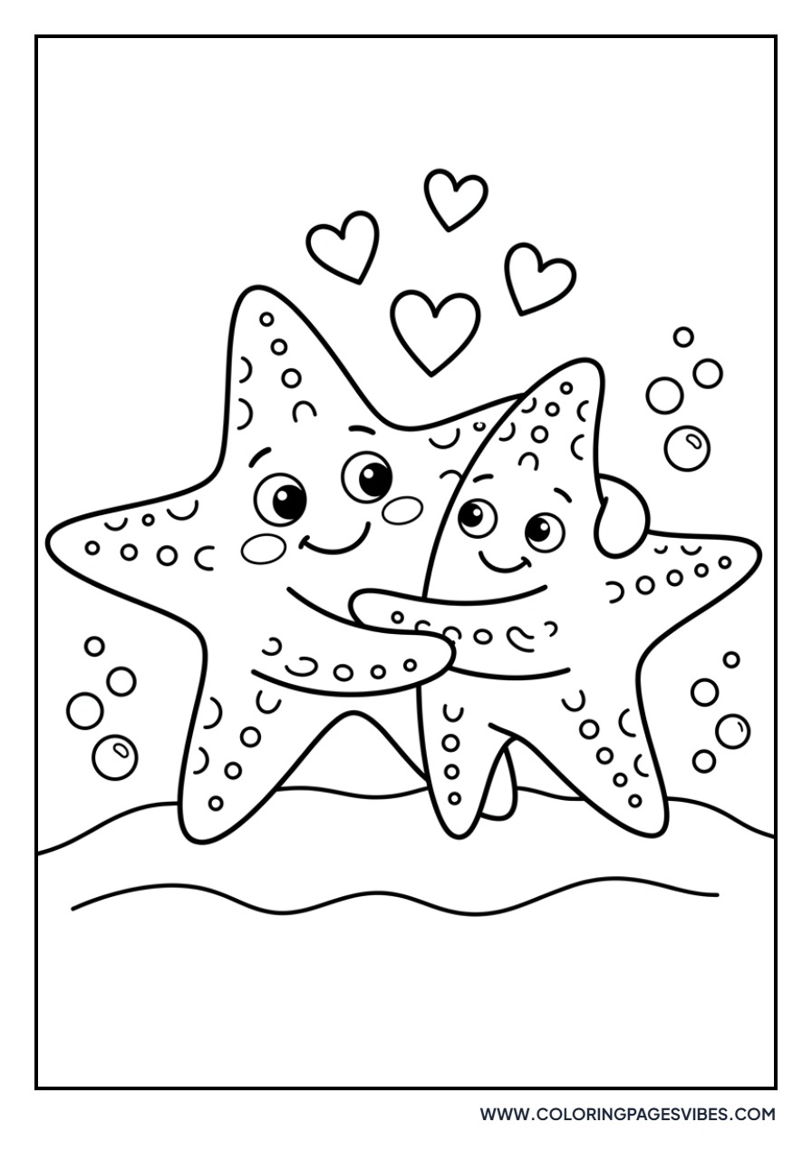 Two Starfish Hugging