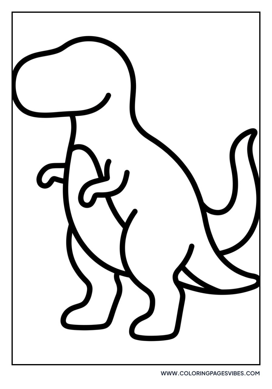 Minimalist T-Rex Outline