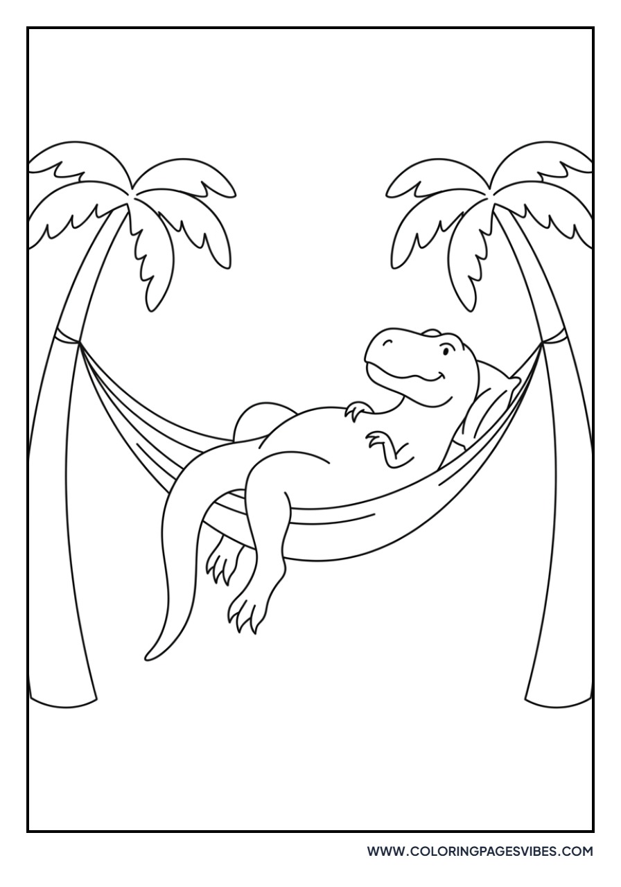 T-Rex in a Jungle Hammock