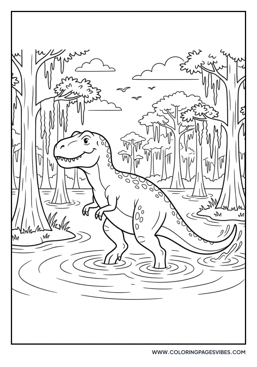 T-Rex in a Swamp