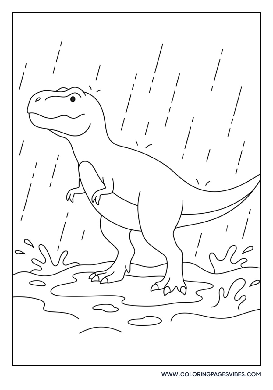 T-Rex in the Rain
