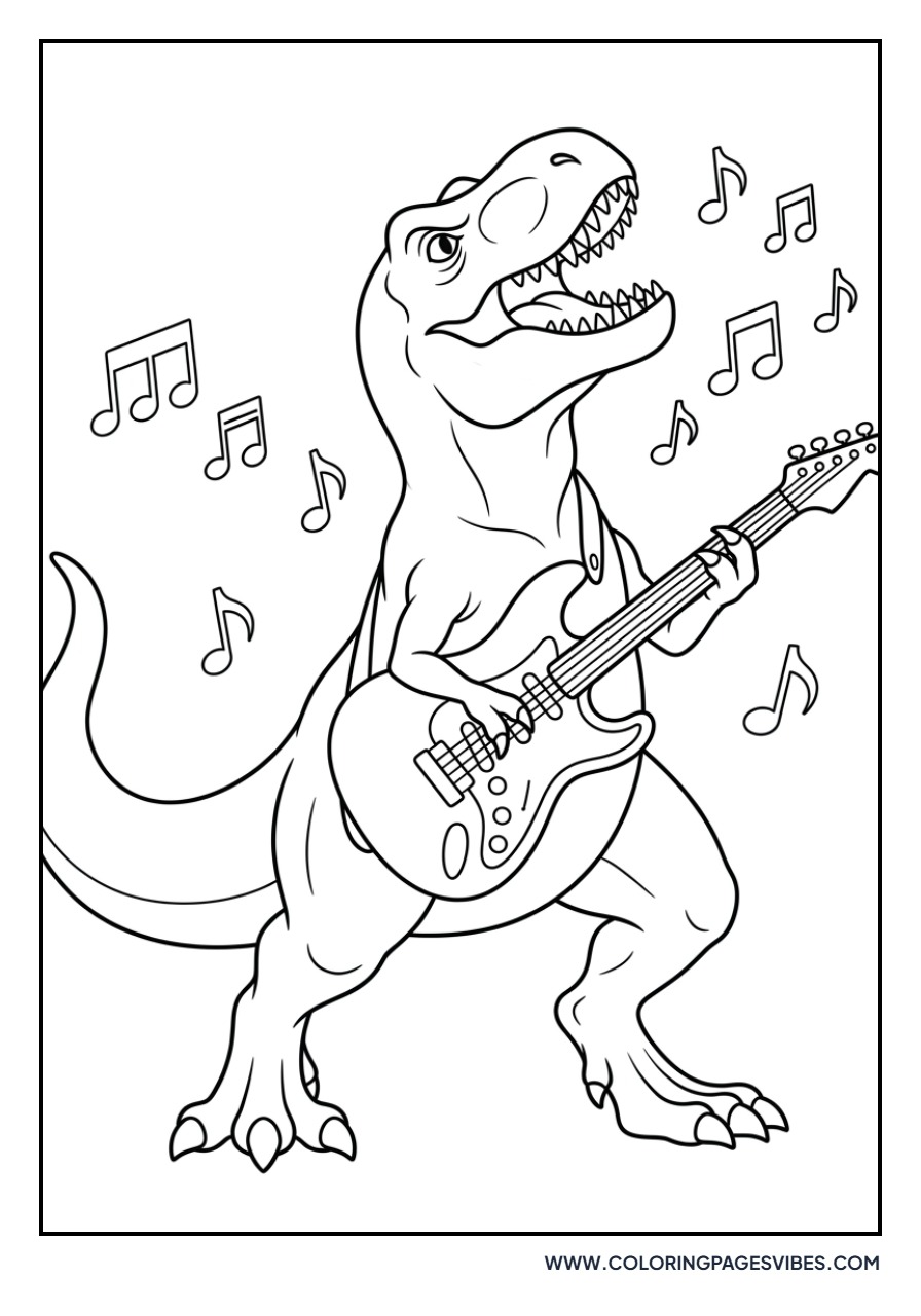 T-Rex Playing Guitar