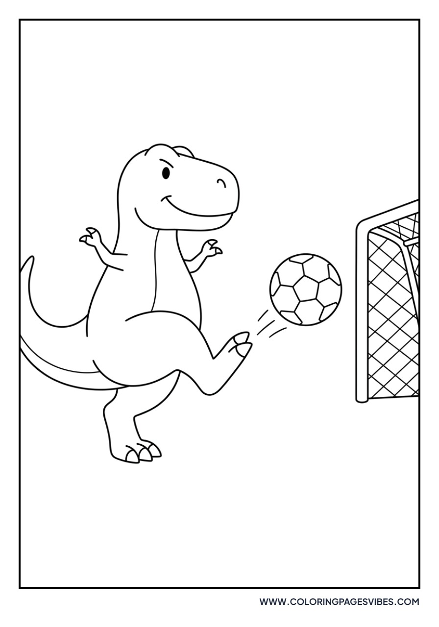 T-Rex Playing Soccer