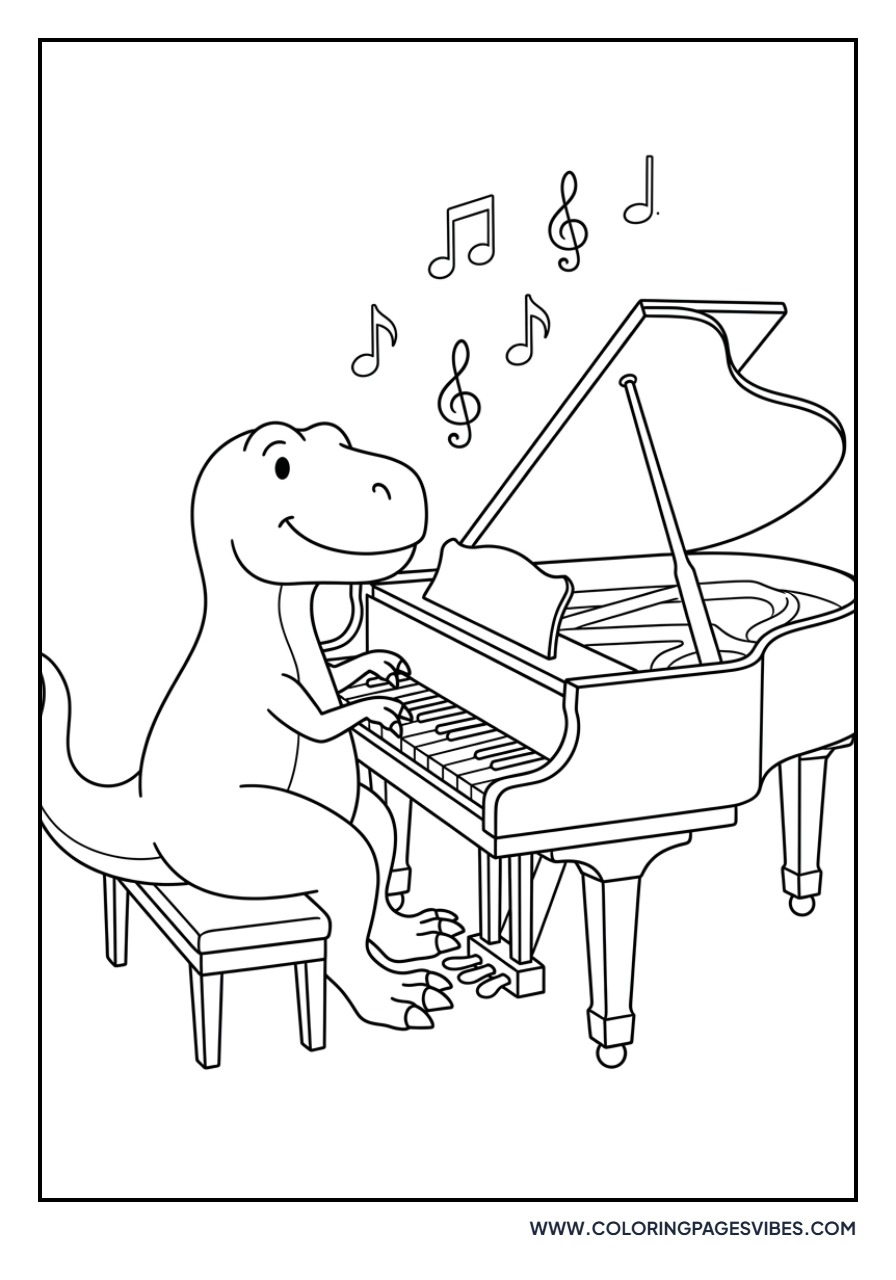 T-Rex Playing the Piano