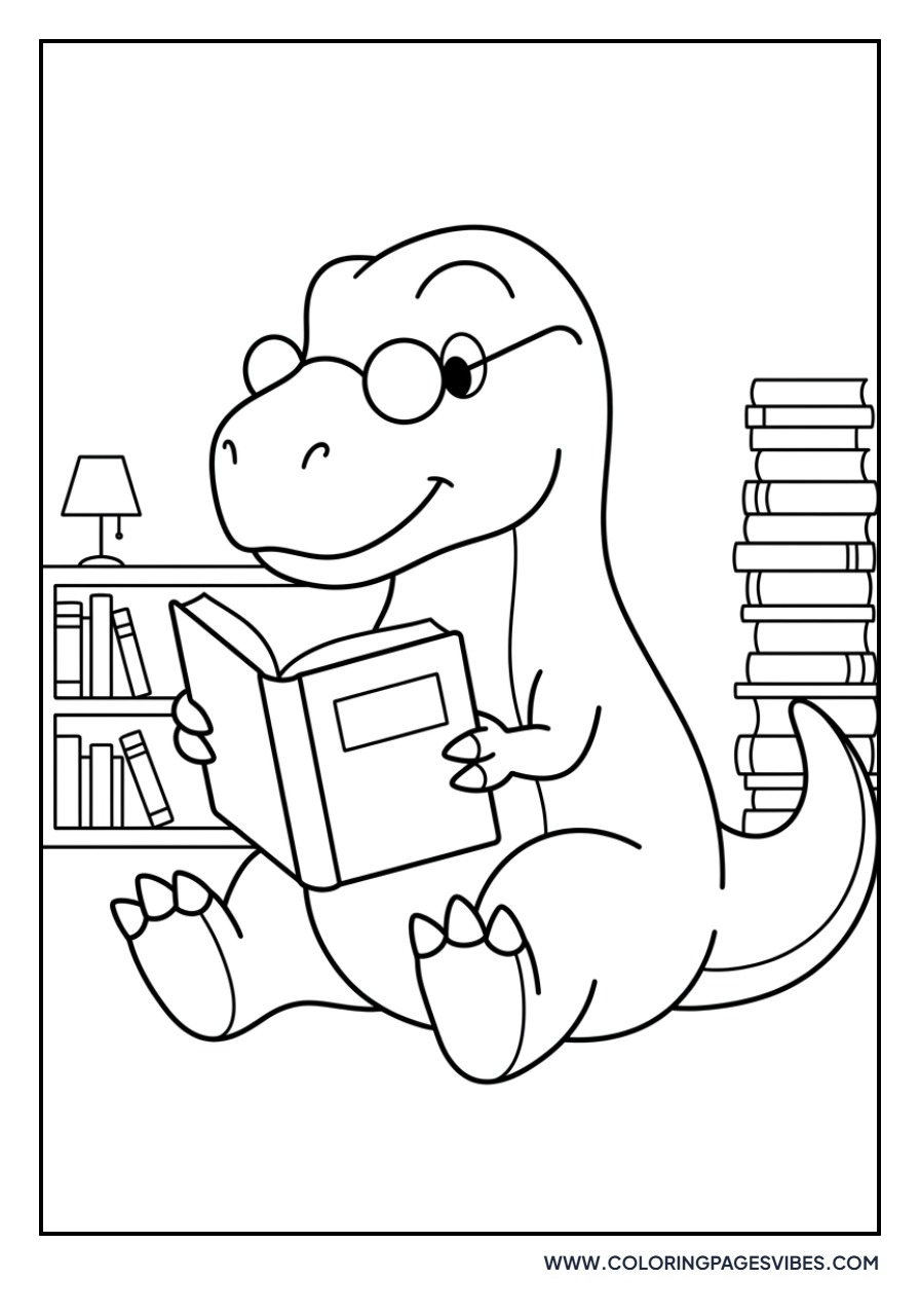 T-Rex Reading a Book