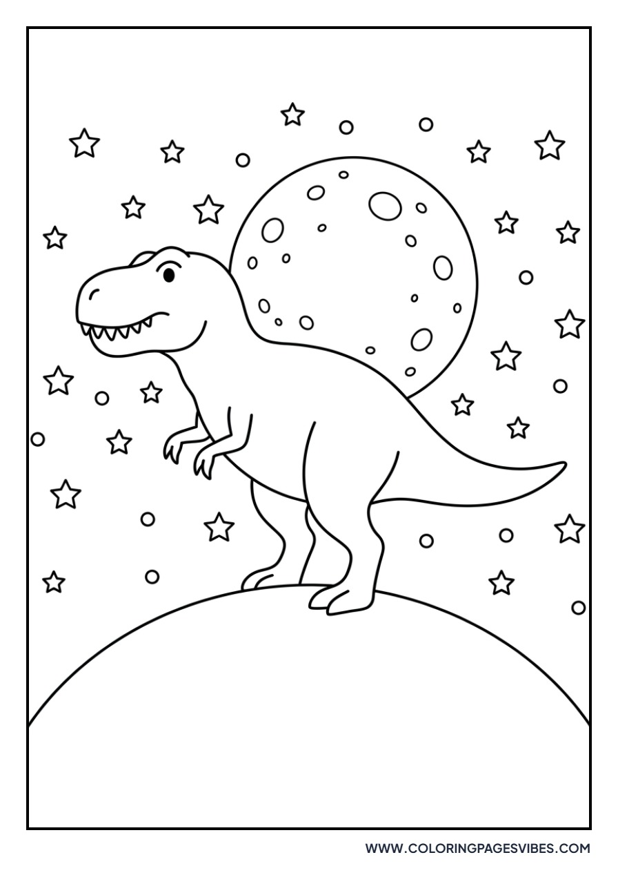 T-Rex Under the Moonlight