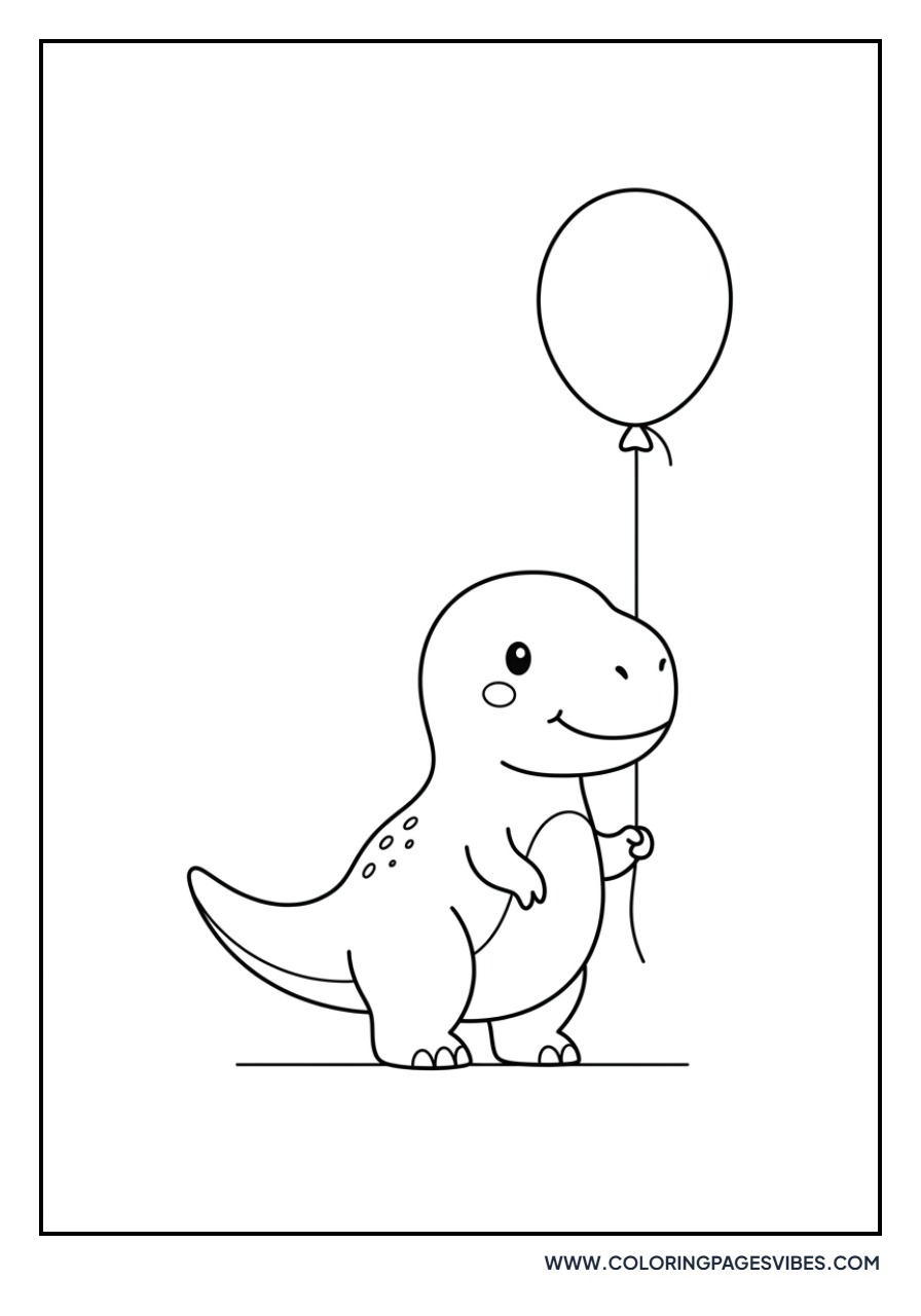 T-Rex with a Balloon