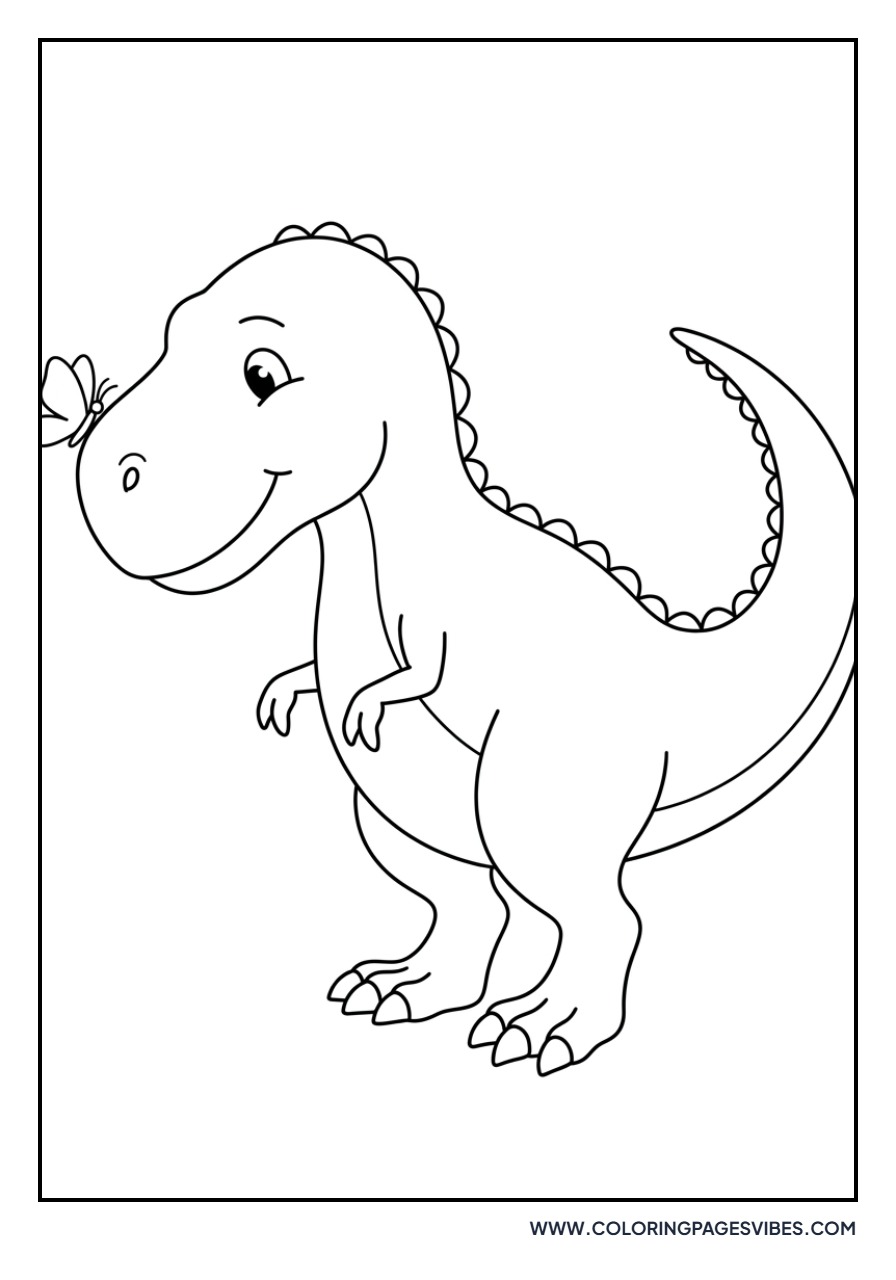 T-Rex with Butterfly