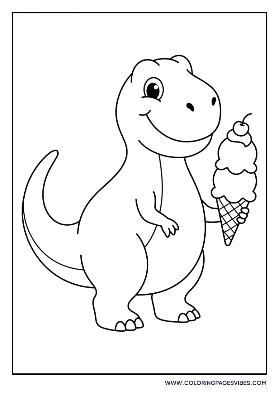 T-Rex with Ice Cream