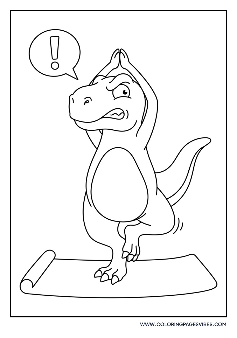 T-Rex Yoga Pose