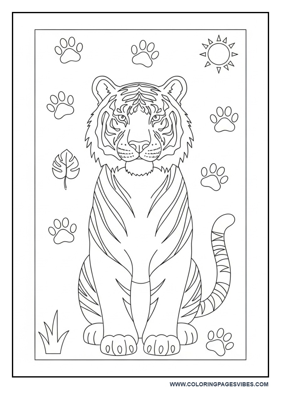 Color the Tiger by Number