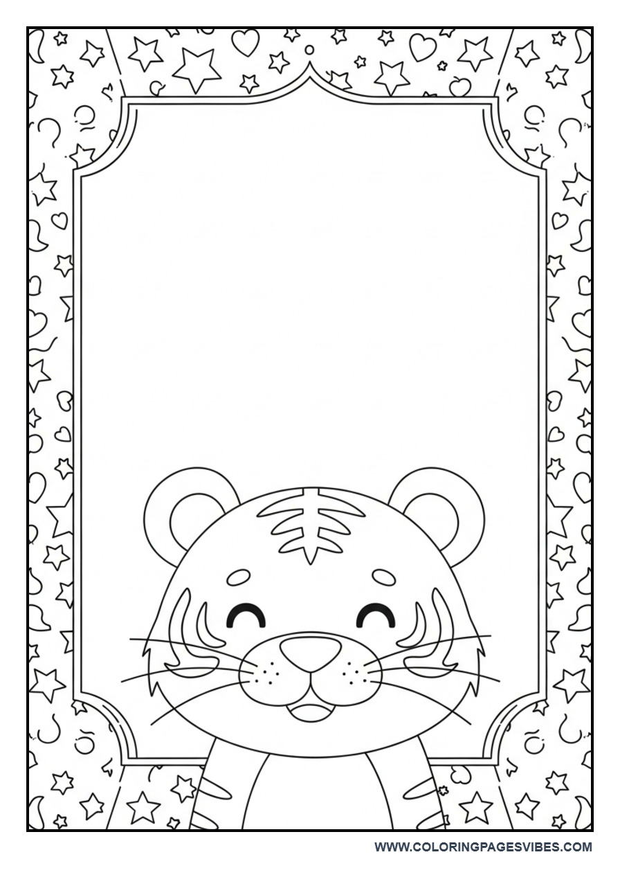 Cute Tiger Frame for Kids