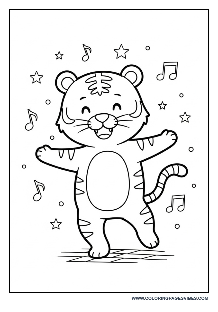Dancing Funny Tiger