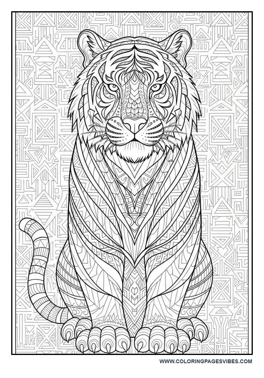 Decorative Tribal Tiger