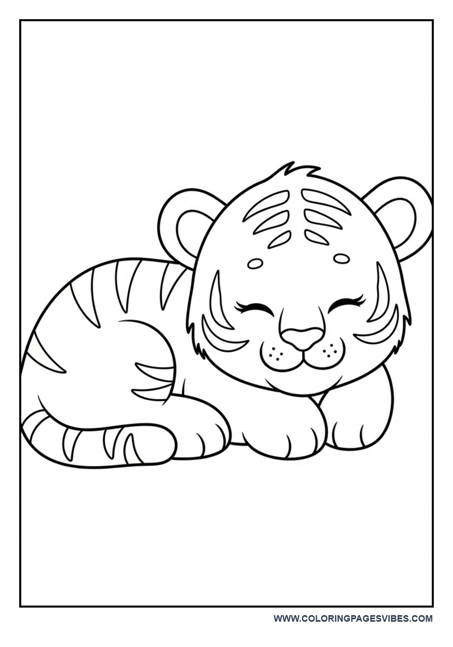 Sleeping Baby Tiger