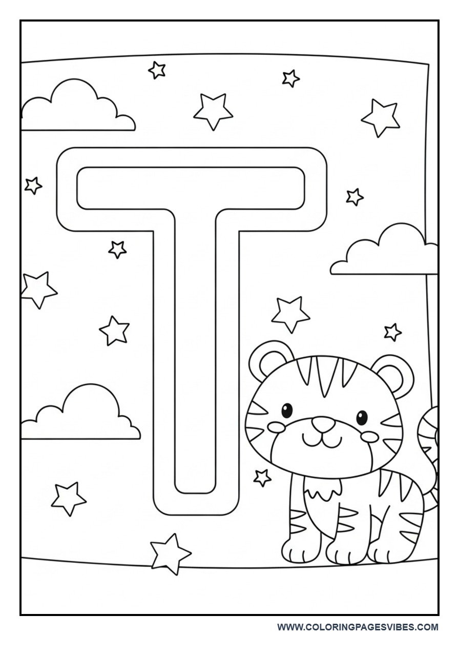 T for Tiger Big Letter